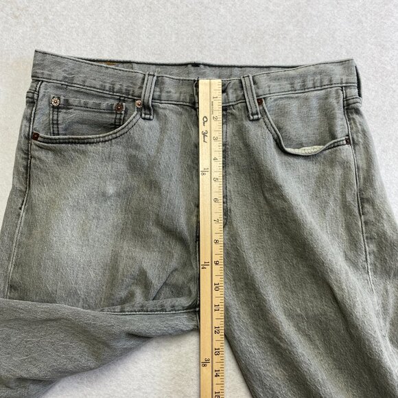 Levi's 501 Jeans Men's 32 Gray Denim Straight Leg Actual Size 31 x 31 - Picture 6 of 10